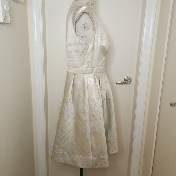 Brocade Fit & Flare Cocktail Dress - Picture 4 of 13